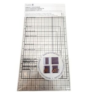 Little B Perfect Positioner Clear Machine Mat 6x12 Die Cutting Guide Craft